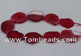 CNG2777 15.5 inches 30*35mm - 35*40mm freeform agate beads