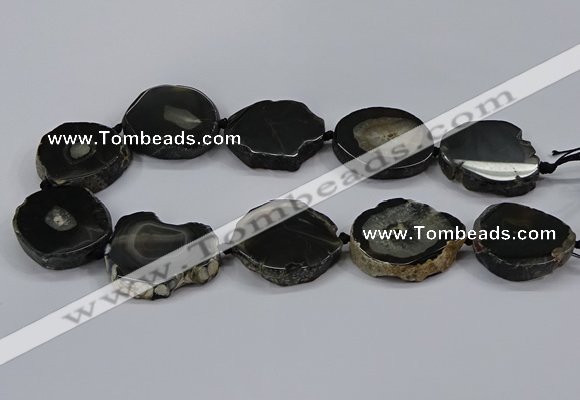 CNG2781 15.5 inches 30*35mm - 35*40mm freeform agate beads