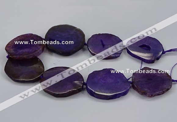 CNG2785 15.5 inches 35*40mm - 45*50mm freeform agate beads