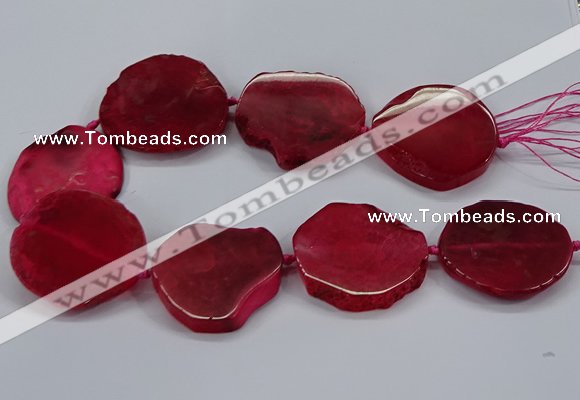 CNG2786 15.5 inches 35*40mm - 45*50mm freeform agate beads