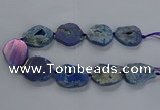 CNG2813 15.5 inches 25*35mm - 30*45mm freeform druzy agate beads