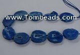 CNG2814 15.5 inches 25*35mm - 30*45mm freeform druzy agate beads