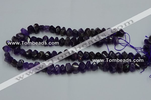 CNG2820 10*14mm - 13*18mm faceted nuggets amethyst beads