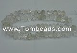 CNG2823 10*14mm - 13*18mm faceted nuggets white crystal beads