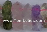 CNG2828 15.5 inches 10*14mm - 13*18mm faceted nuggets mixed quartz beads