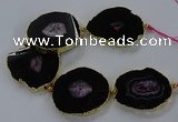 CNG2852 8 inches 35*45mm - 45*55mm freeform druzy agate beads