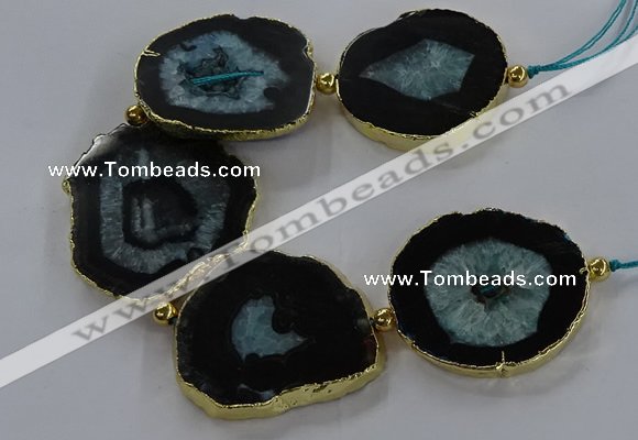 CNG2854 8 inches 35*45mm - 45*55mm freeform druzy agate beads