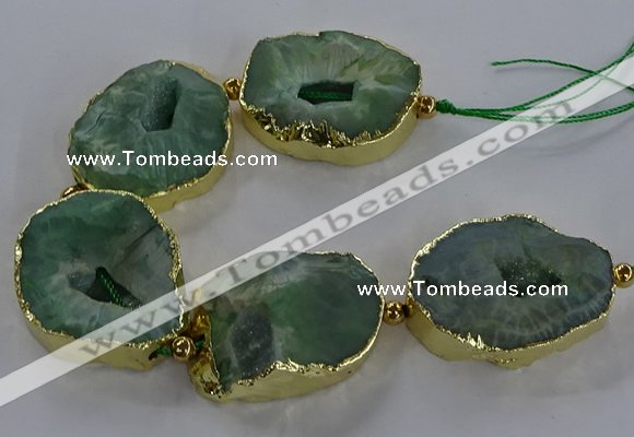 CNG2869 8 inches 35*40mm - 40*50mm freeform druzy agate beads