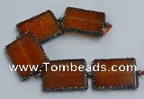 CNG2921 7.5 inches 35*45mm rectangle agate gemstone beads wholesale