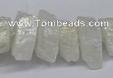 CNG2940 15.5 inches 10*15mm - 20*30mm nuggets plated white crystal beads