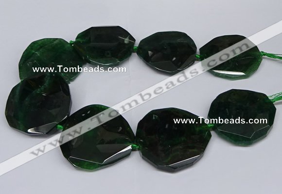 CNG2962 15.5 inches 42*45mm - 45*50mm faceted freeform agate beads