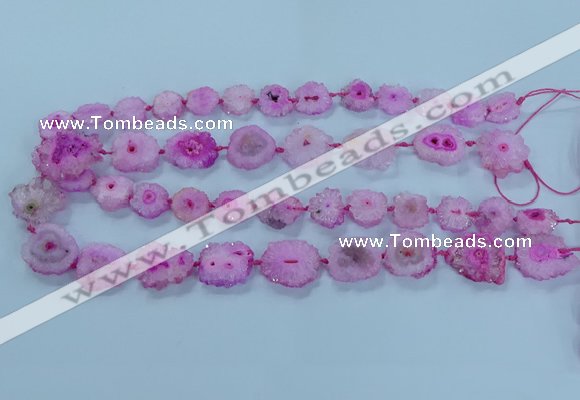 CNG2968 15.5 inches 8*10mm - 15*18mm freeform druzy agate beads