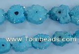 CNG2970 15.5 inches 8*10mm - 15*18mm freeform druzy agate beads