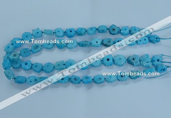 CNG2970 15.5 inches 8*10mm - 15*18mm freeform druzy agate beads