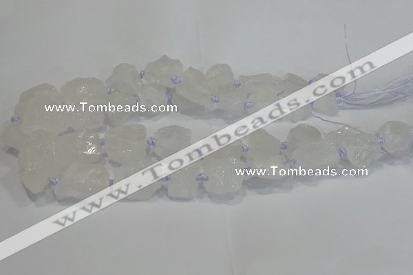 CNG3015 15.5 inches 15*20mm - 22*30mm nuggets white crystal beads