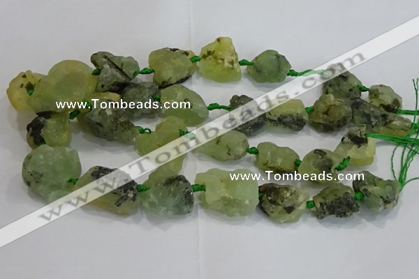 CNG3020 15*20mm - 22*30mm nuggets green rutilated quartz beads
