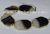 CNG3033 7.5 inches 30*40mm - 35*45mm faceted freeform druzy agate beads