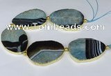 CNG3039 7.5 inches 35*45mm - 40*55mm freeform druzy agate beads