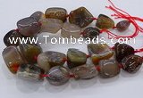 CNG3045 25*30mm - 30*40mm nuggets agate gemstone beads