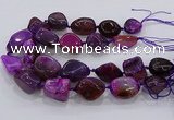 CNG3047 25*30mm - 30*40mm nuggets agate gemstone beads