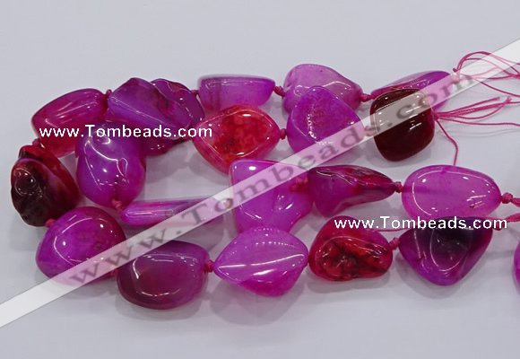 CNG3048 25*30mm - 30*40mm nuggets agate gemstone beads