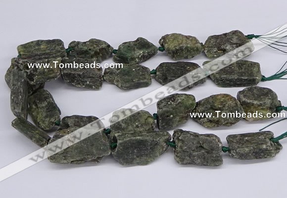 CNG3076 15.5 inches 20*30mm - 22*40mm nuggets green kyanite beads