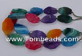 CNG3110 15.5 inches 25*40mm - 30*45mm freeform agate beads