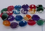 CNG3111 15.5 inches 25*35mm - 30*40mm faceted freeform agate beads