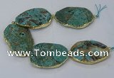 CNG3120 8 inches 30*45mm - 40*50mm freeform ocean agate beads