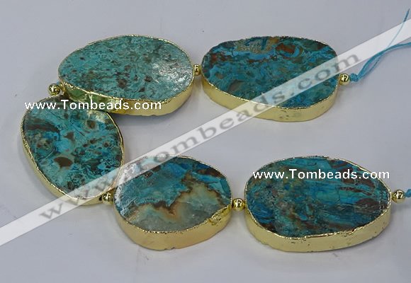 CNG3121 8 inches 30*45mm - 40*50mm freeform ocean agate beads