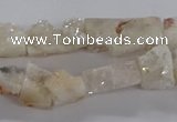 CNG3150 15.5 inche 8*15mm - 11*20mm freeform plated druzy agate beads