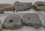 CNG3160 15.5 inches 13*18mm - 18*25mm freeform plated druzy agate beads