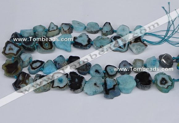 CNG3170 15.5 inches 15*20mm - 25*30mm freeform druzy agate beads