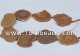 CNG3184 15.5 inches 40*45mm - 45*55mm freeform plated druzy agate beads