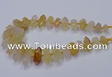 CNG3205 10*25mm - 12*45mm faceted nuggets yellow quartz beads