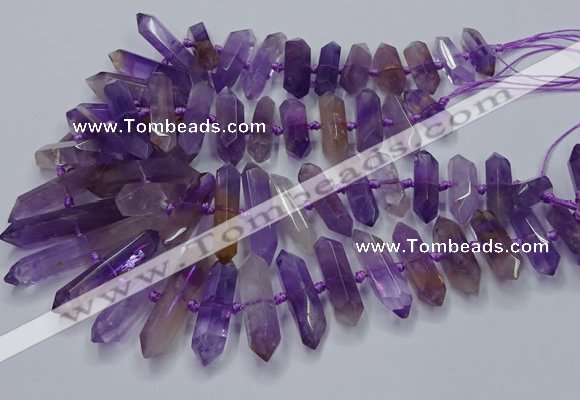 CNG3207 10*25mm - 12*45mm faceted nuggets ametrine beads