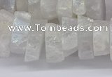 CNG3235 15.5 inches 20*25mm - 25*30mm nuggets plated white crystal beads