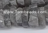 CNG3237 15.5 inches 20*25mm - 25*30mm nuggets plated white crystal beads