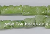 CNG3254 15.5 inches 8*15mm - 11*20mm freeform plated druzy agate beads