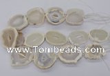 CNG3300 30*35mm - 35*40mm freeform druzy agate beads