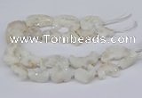 CNG3306 20*30mm - 30*45mm freeform plated druzy agate beads