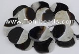 CNG3312 40*45mm - 45*55mm freeform druzy agate gemstone beads