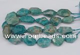 CNG3315 25*30mm - 30*45mm faceted freeform amazonite beads