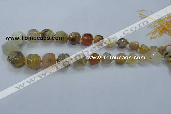 CNG332 15.5 inches 8*10mm - 15*18mm faceted nuggets agate beads