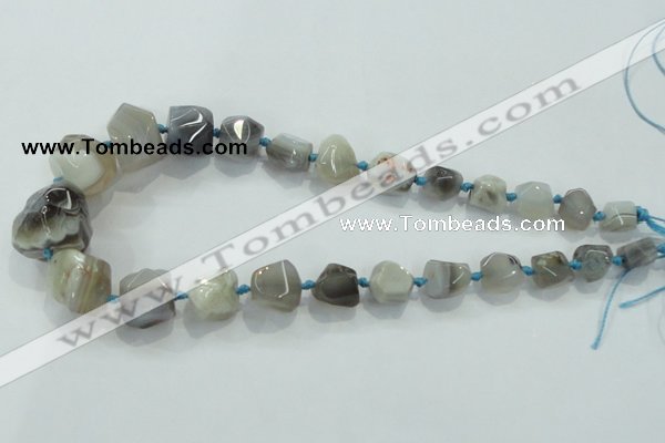 CNG333 15.5 inches 8*10mm - 18*22mm faceted nuggets agate beads