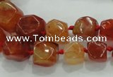 CNG334 15.5 inches 8*10mm - 13*15mm faceted nuggets agate beads