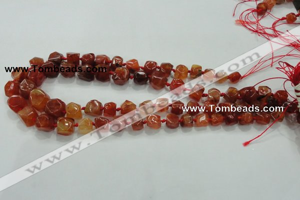 CNG334 15.5 inches 8*10mm - 13*15mm faceted nuggets agate beads