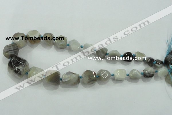 CNG335 15.5 inches 8*10mm - 15*18mm faceted nuggets agate beads