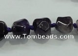 CNG337 15.5 inches 8*10mm - 15*18mm faceted nuggets amethyst beads