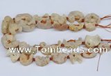 CNG3374 20*30mm - 30*45mm freeform plated druzy agate beads